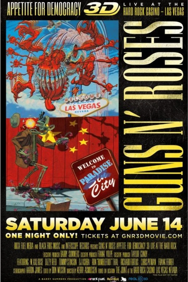 Guns N' Roses Appetite for Democracy 3D Live at Hard Rock Las Vegas Cartaz