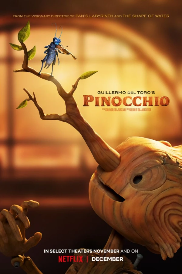 Pinóquio por Guillermo del Toro Cartaz