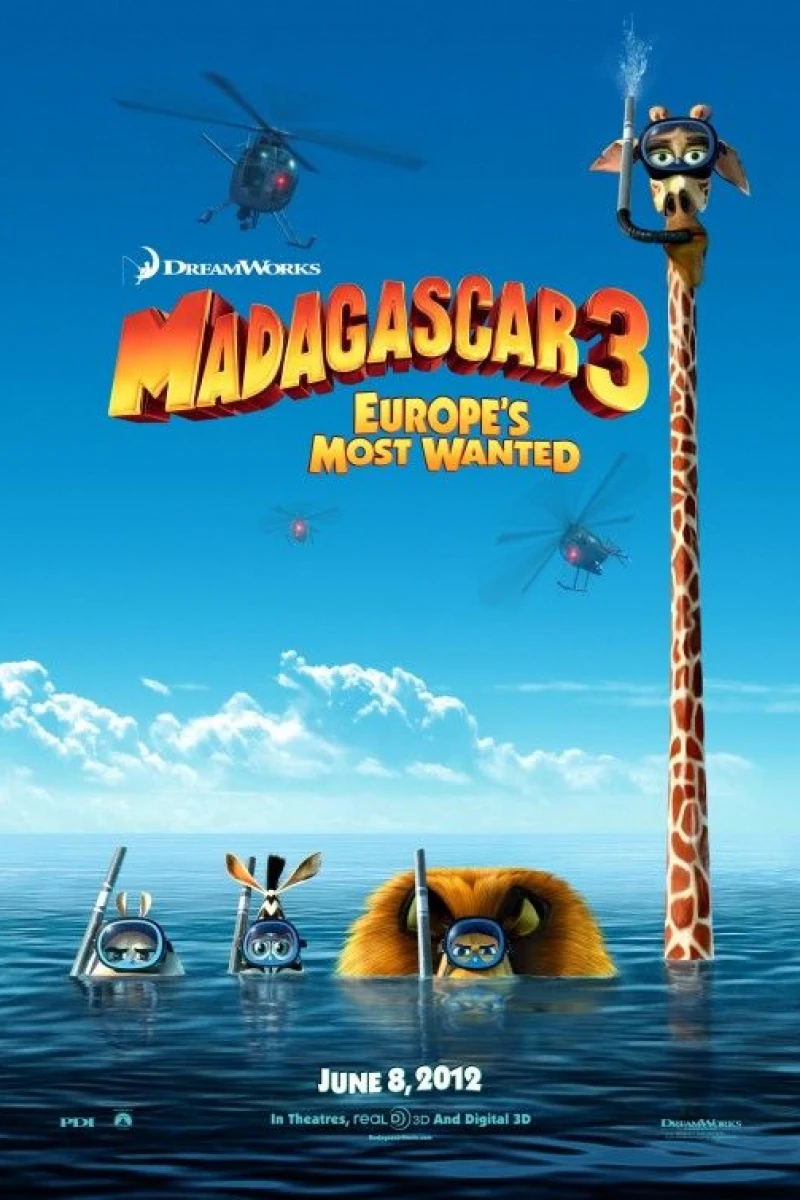 Madagascar 3: Os Procurados Cartaz
